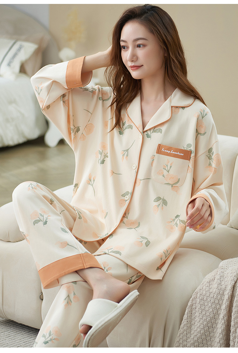 喜月批发A类月子服春秋季纯棉薄款孕妇睡衣产后哺乳喂奶期吸汗夏详情14