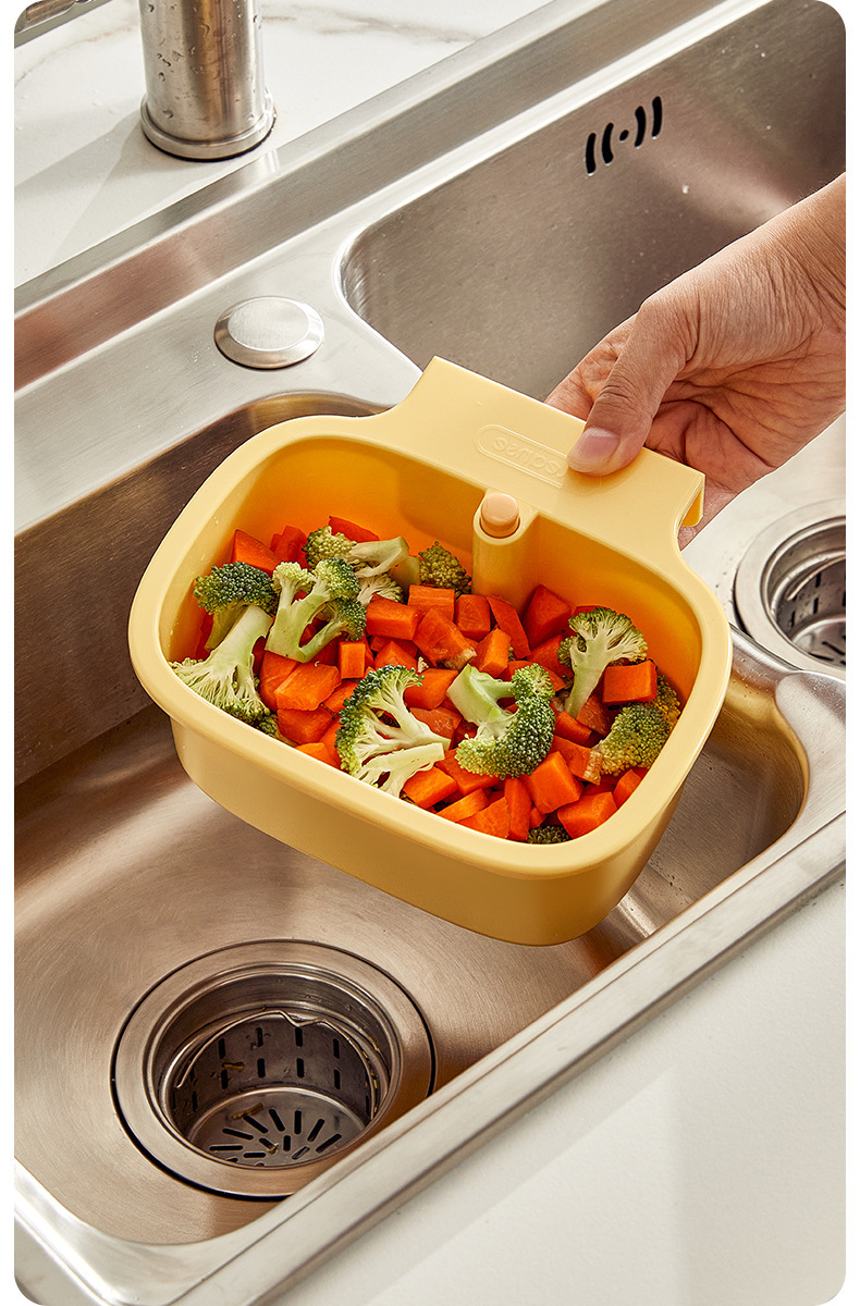 Patented in-stock sink filter basket, new household kitchen wall-mounted storage thickened multi-functional draining basket customized pic 12