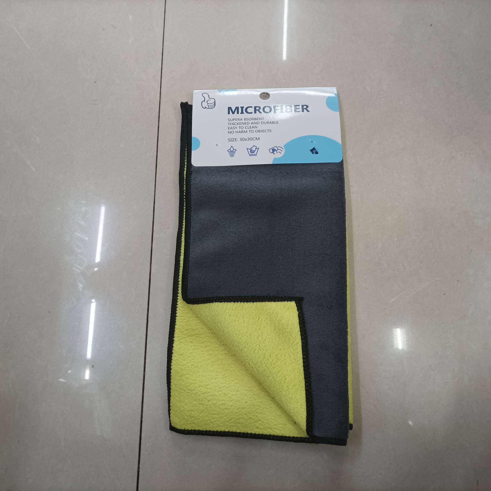 Kitchen dishcloths for both dry and wet use, cleaning cloths for removing dirt, hand towels, gray and yellow car wash towels, RS-300242 pic 17