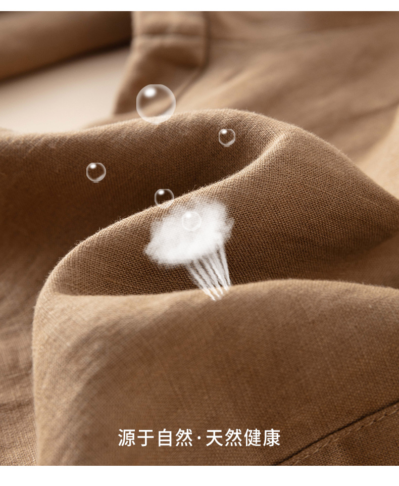 女士休闲裤纯亚麻裤子女夏季薄款阔腿裤女2025新款高腰垂感直筒裤详情8