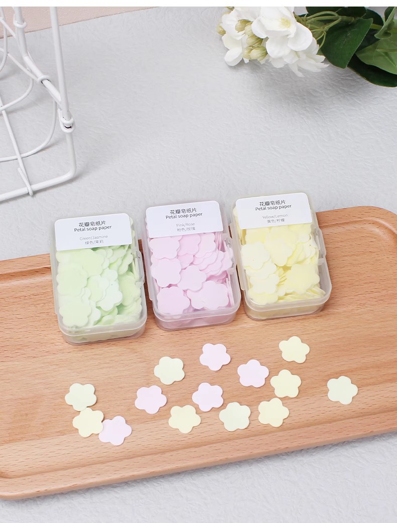 便携式香皂花三层花瓣皂纸片三盒一组熏香摆件详情20