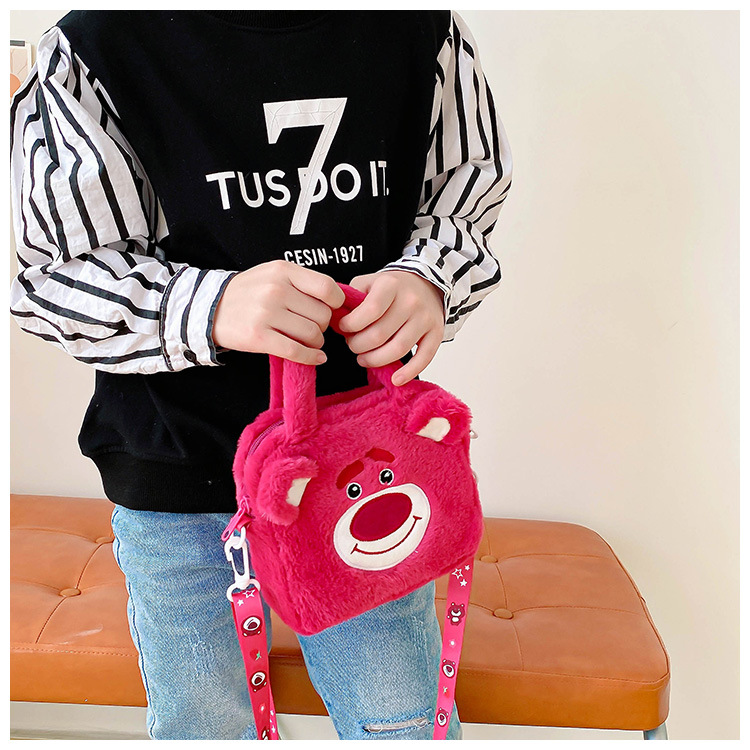 卡通三丽鸥库洛米毛绒包手提化妆公仔包儿童抓机娃娃斜跨零钱小包详情9