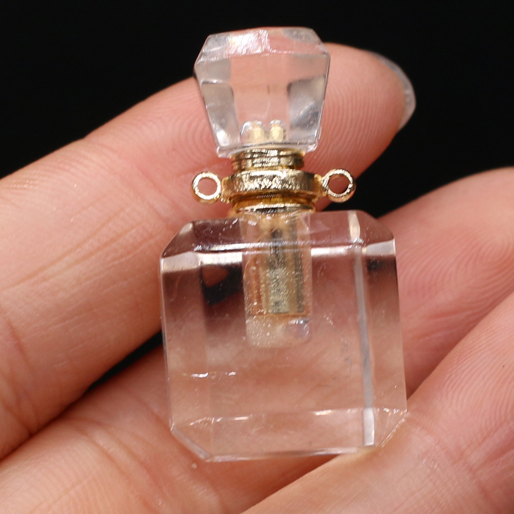 Exquisite natural semi-precious stone perfume bottles, white crystal, various shapes, DIY accessories, fashionable and exquisite wholesale production pic 67