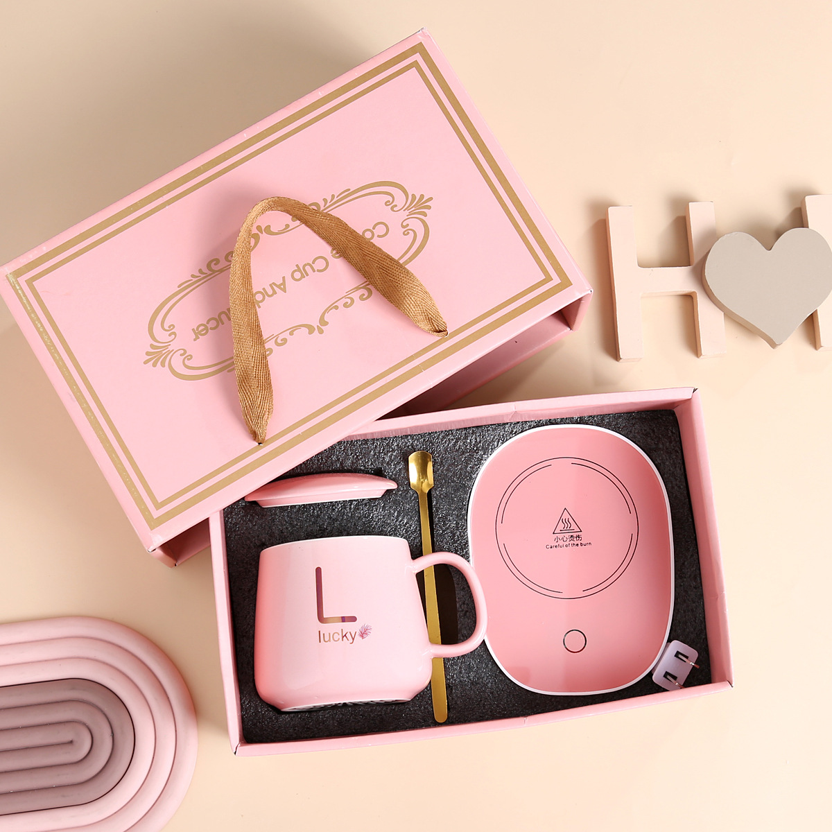 Constant-temperature ceramic cups, creative mugs, warm cups, coffee water cups, gift boxes, small gifts for annual meeting advertisements, and logo printing pic 12