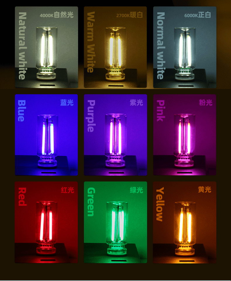 玻璃瓶小夜灯睡觉用卧室睡眠灯usb触控随身led夜灯氛围灯可调节详情5