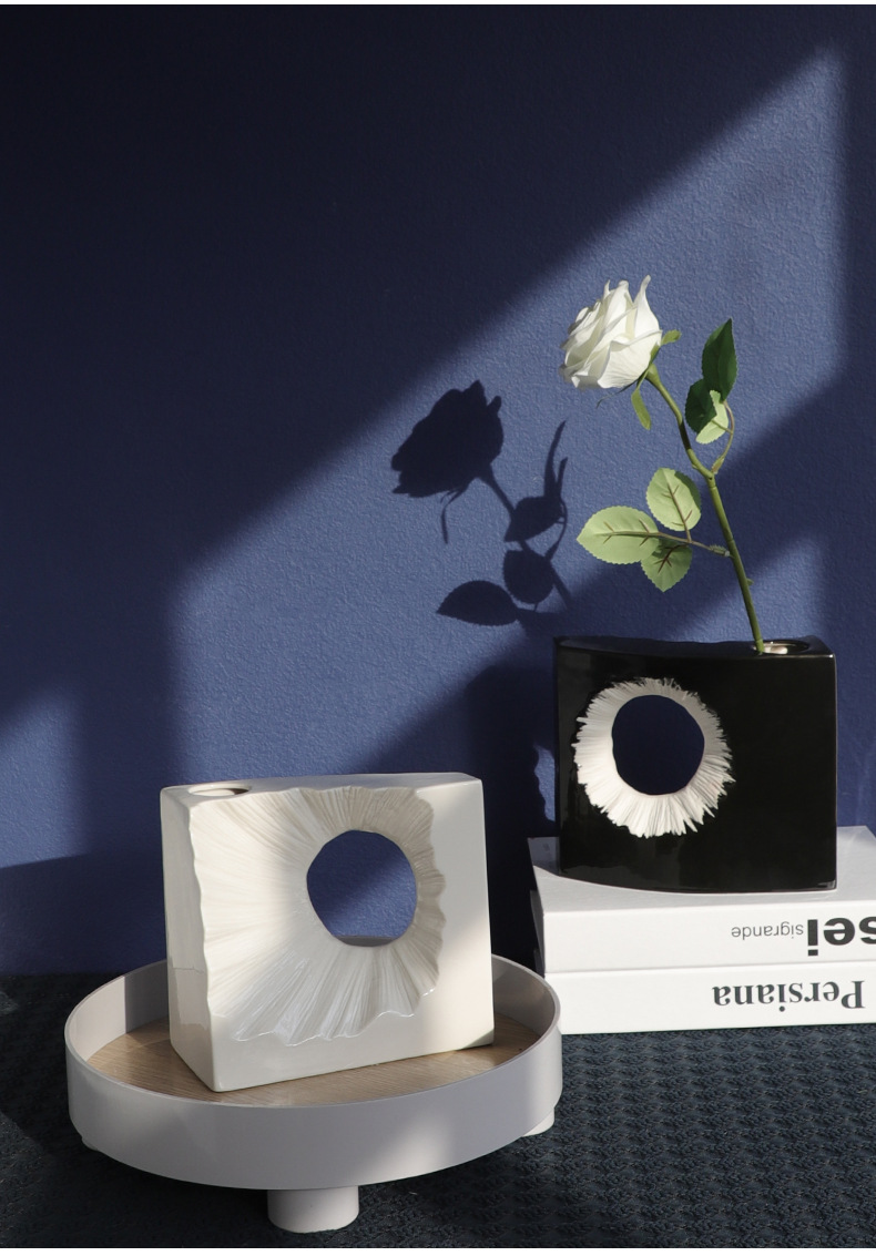 2025 nordico ins viento artesanía creativa genguan suyaki sala de estar sentido superior luz decoraciones de lujo jarrón de cerámica pic 12