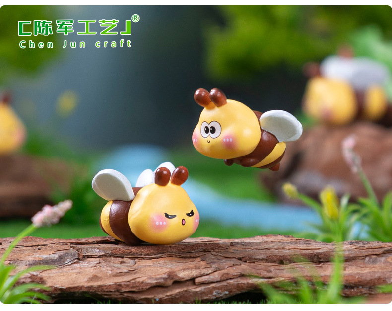 Cross-border new products: Creative and cute little bee figurines, diy garden landscaping, decorative hanging accessories, micro-landscape small ornaments pic 9