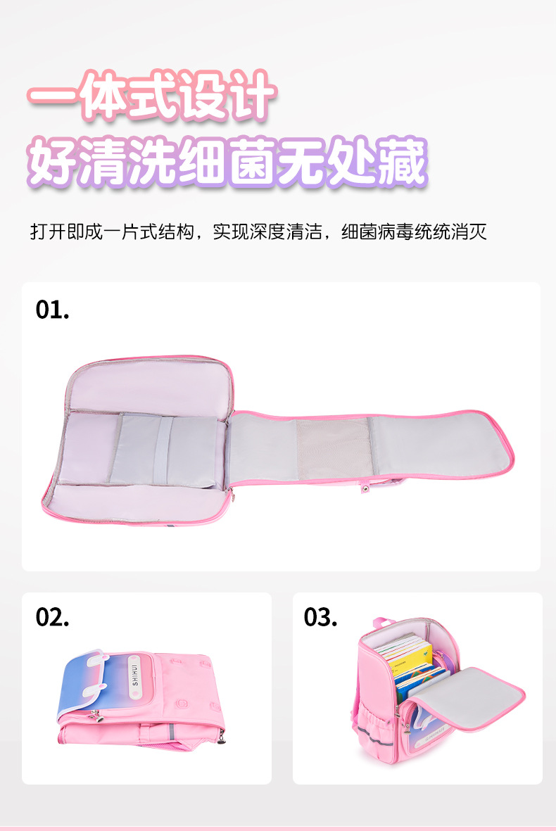 识汇小学生书包一二三到六年级女生儿童女童防水减负护脊2025新款详情7