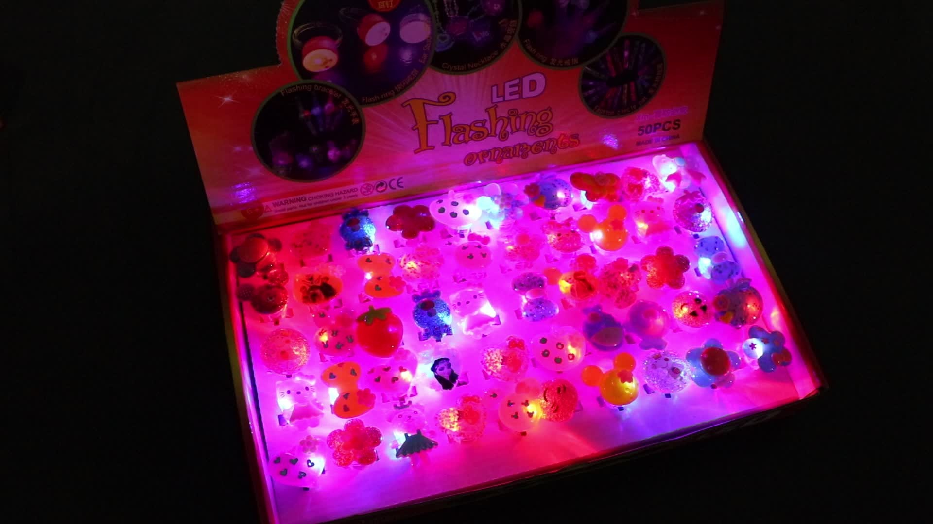 儿童亚克力发光戒指  发光手指灯led闪光儿童戒指玩具地推于具详情11