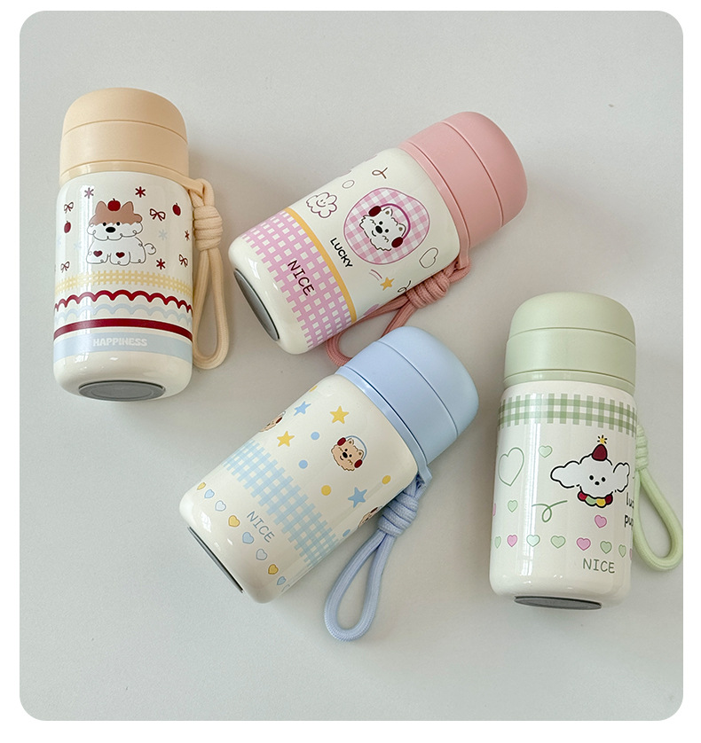 310ml可爱卡通小容量保温水杯办公室户外便携提绳保温杯女高颜值详情18