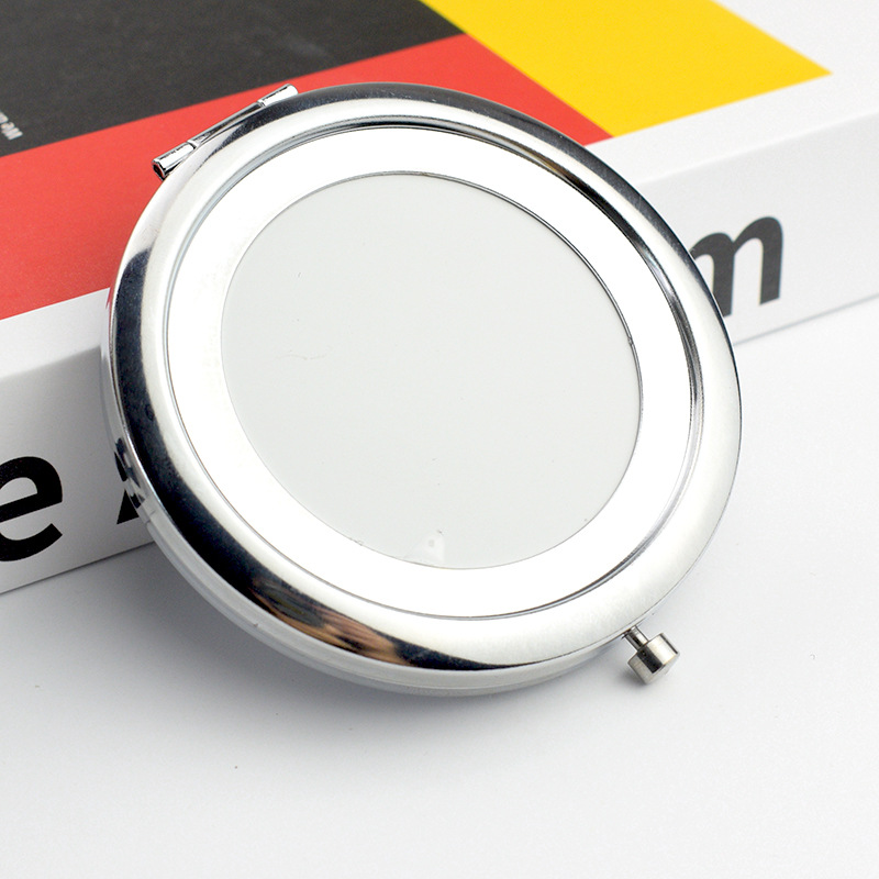 金属镜底 化妆镜 镜子底胚 双面折叠小镜子滴胶公司logo图详情13