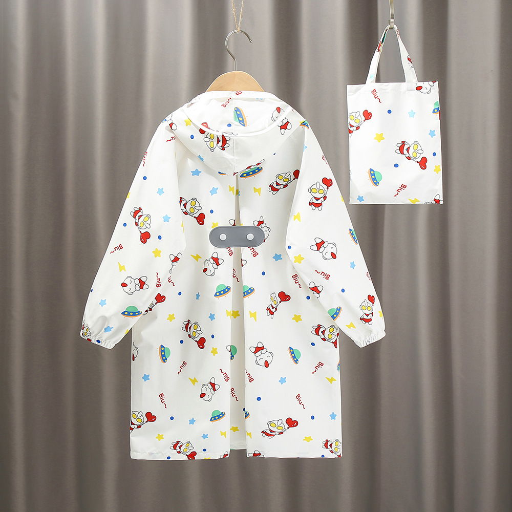高品质库洛萌奥特儿童雨衣长款书包位大帽檐雨衣中小童雨披强防水详情26