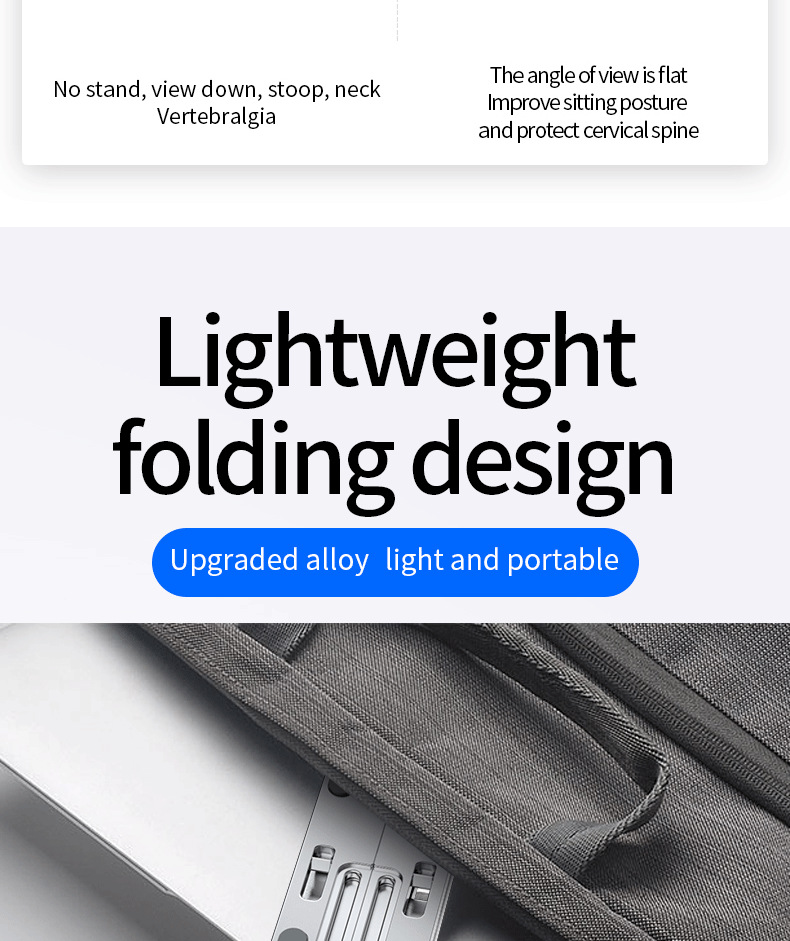 Cross-border computer stand, notebook lift and heat dissipation stand, portable storage, aluminum alloy multi-functional N3 pic 25