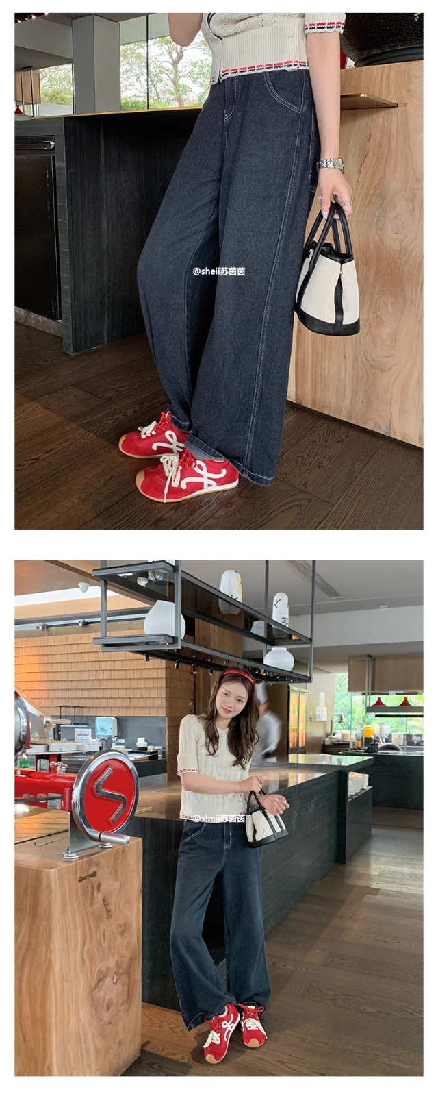 苏茵茵同款7cm内增高版~复古小歪头鸳鸯鞋带休闲鞋德训鞋女阿甘鞋详情32