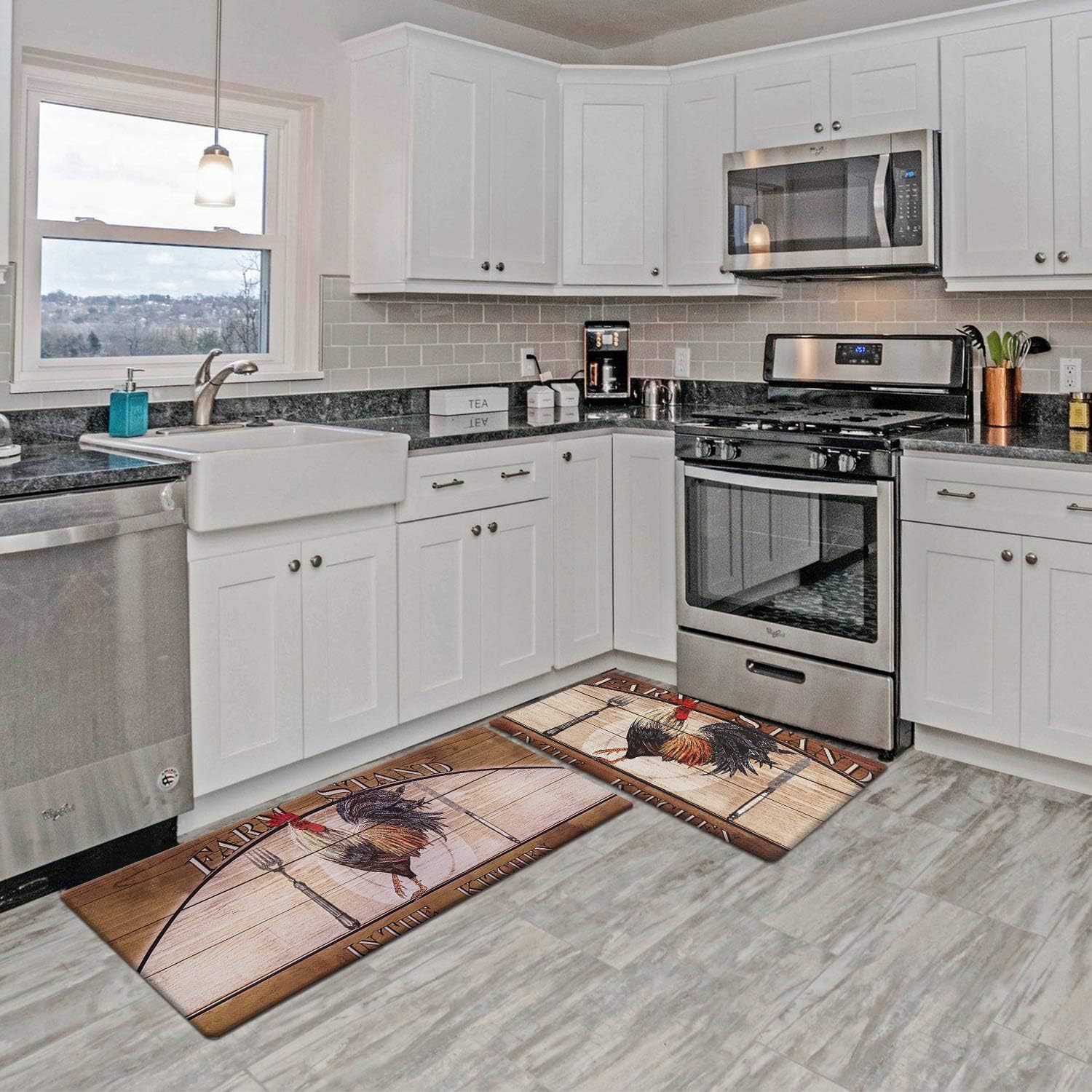 Amazon dropshipping home kitchen carpets, thickened long strip combination floor MATS, oil-absorbing and dirt-resistant bathroom floor MATS wholesale pic 6
