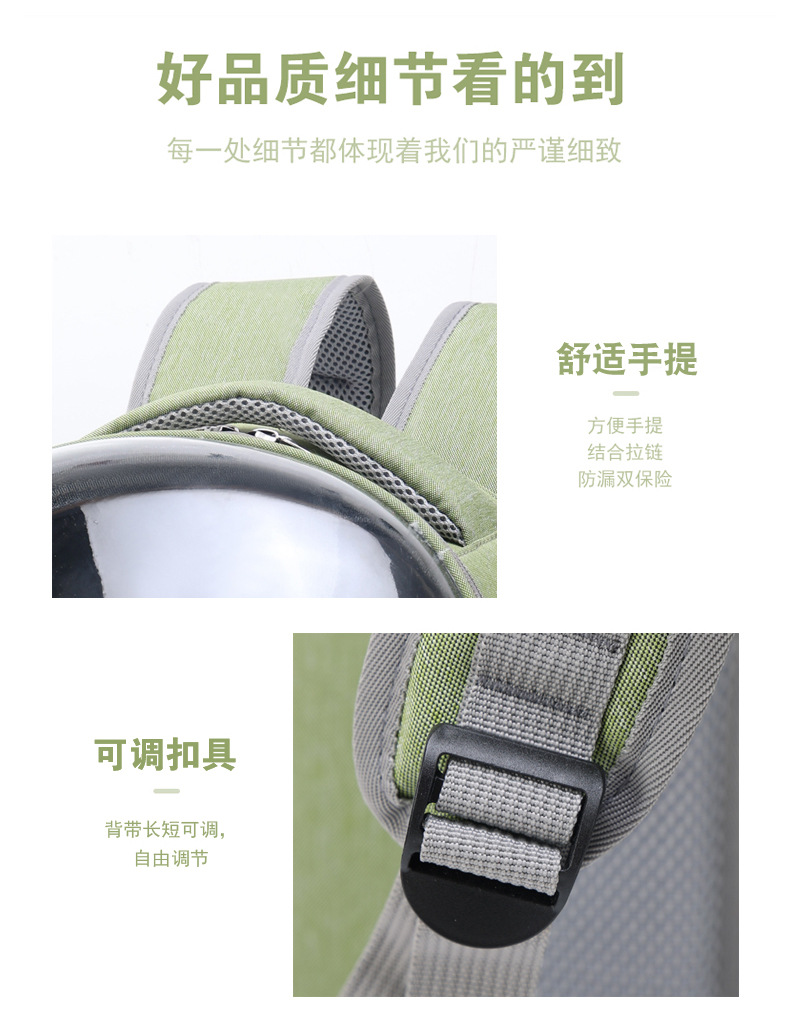 Portable and breathable cat bags for going out, space pet cabin, double-shoulder cat backpack, cat cage, dog and cat schoolbag, cat supplies pic 22