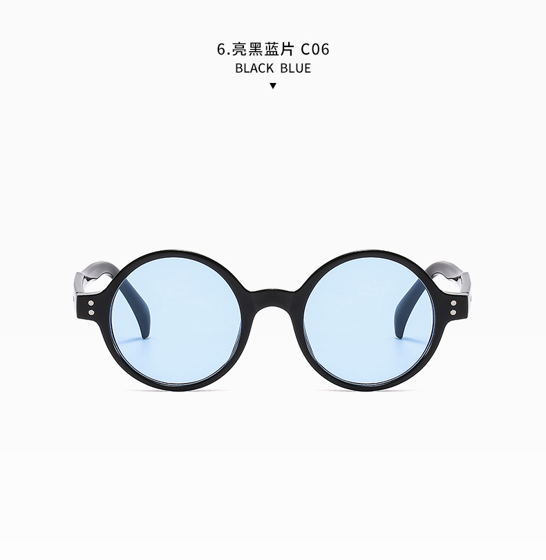 欧美新款圆形小框太阳镜男女网红明星同款时尚街拍墨镜眼镜架批发详情21