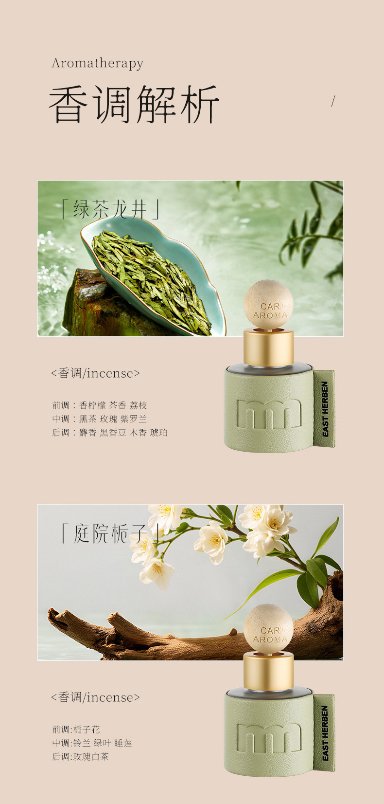 50ml portable car aromatherapy essential oil, car fragrance deodorizing aroma, car interior decoration, souvenir, long-lasting light fragrance pic 11