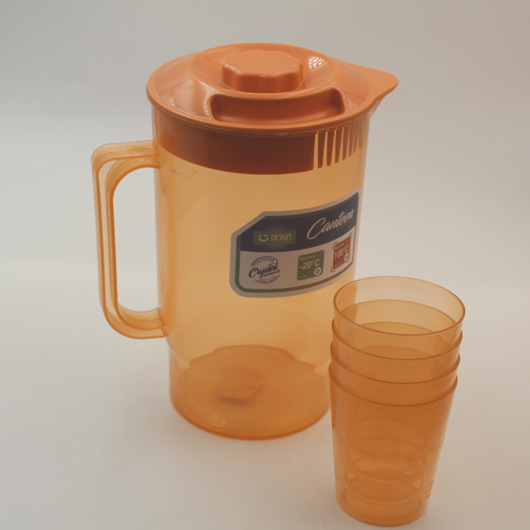 冷水壶大容量塑料耐高温水壶家用装水凉水凉水杯开水杯凉茶壶带杯详情3