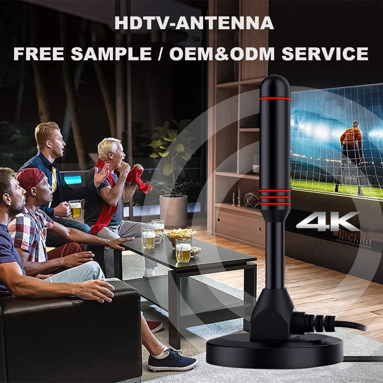 Digital TV antenna dual amplifier DTMB TV signal antenna DVB-T indoor TV antenna pic 5