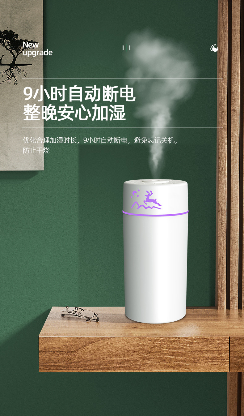 New type of humidifier, home and office silent USB air humidifier, fog volume water replenishment spray machine, factory direct sales M142 pic 10