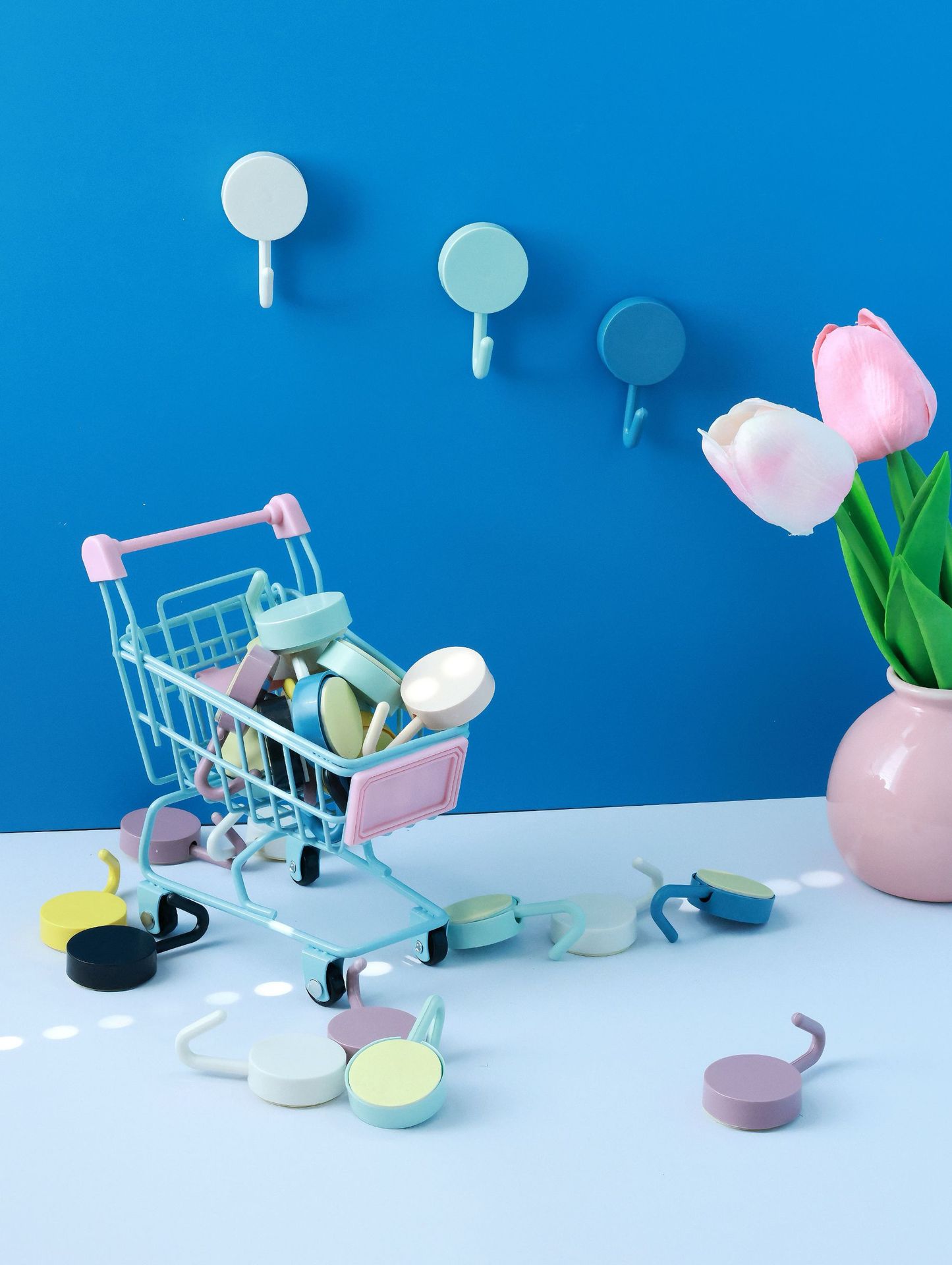 马卡龙挂钩无痕可爱粘钩塑料北欧钩子厨房浴室彩色免打孔挂衣钩详情3