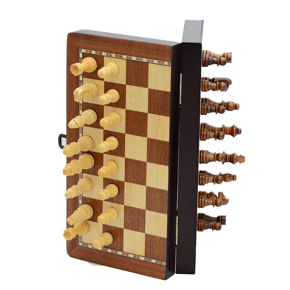 跨境国际象棋29CM松木质强磁可折叠含双后专业级棋牌桌游玩具厂家详情3