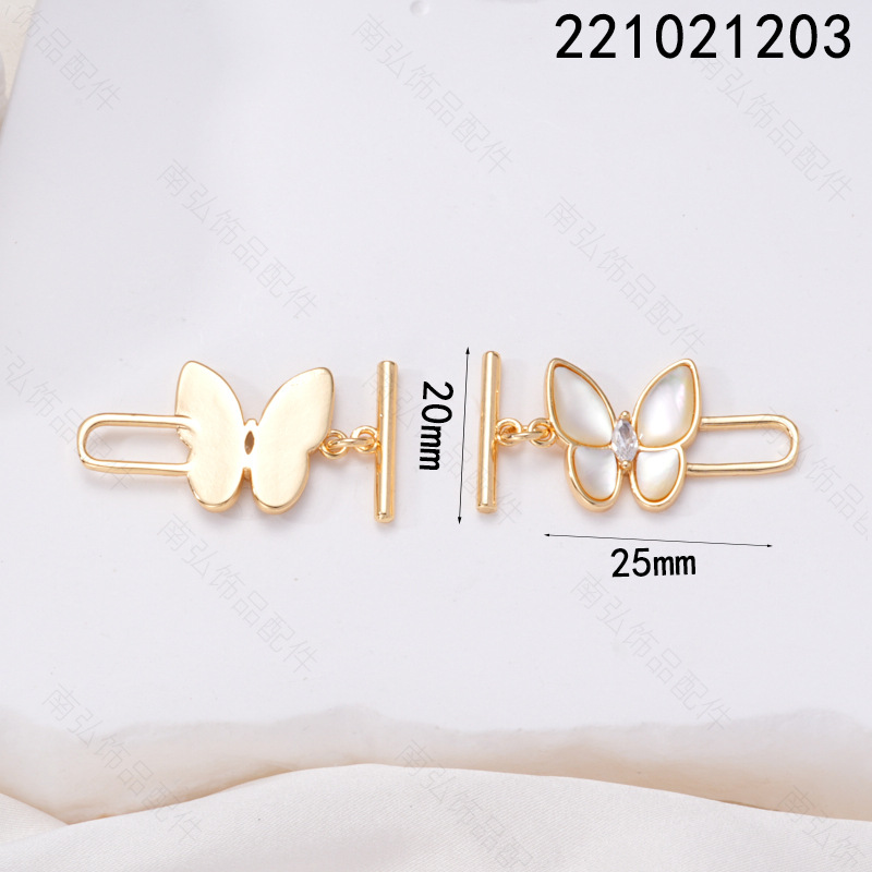 Pearl necklace clasp, shell butterfly ot clasp, bracelet connecting clasp, end clasp, sweater chain buckle, diy jewelry accessories pic 16