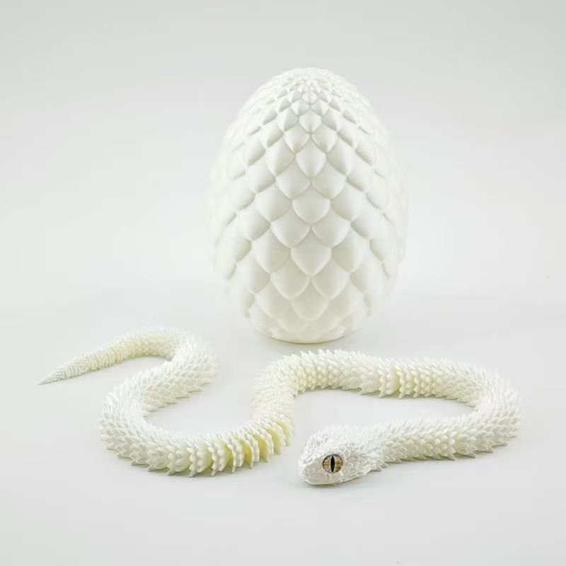 3D打印水晶蝰蛇蛇蛋旋转透明蛇蛋批发便宜逼真摆件网红摆摊男女孩详情19