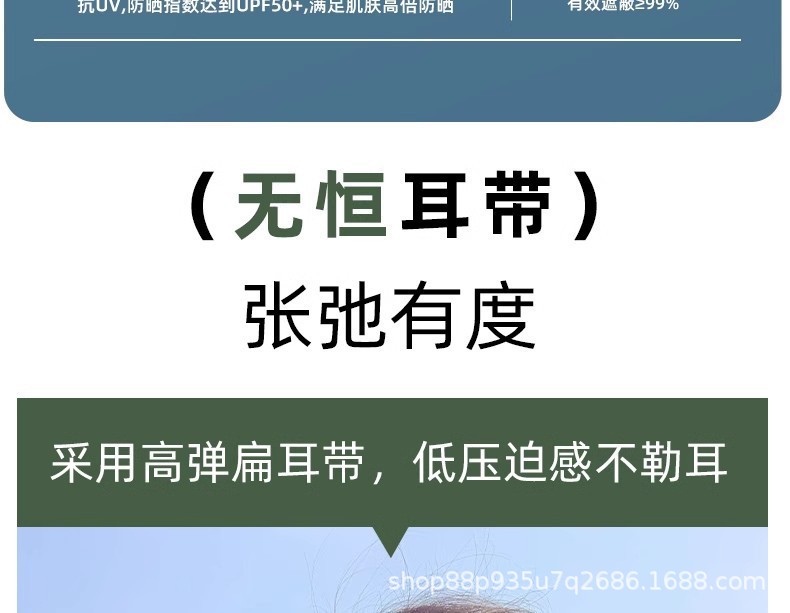 2025新款夏季防尘面罩遮阳防晒罩防紫外线护眼角遮阳连帽防晒面罩详情16