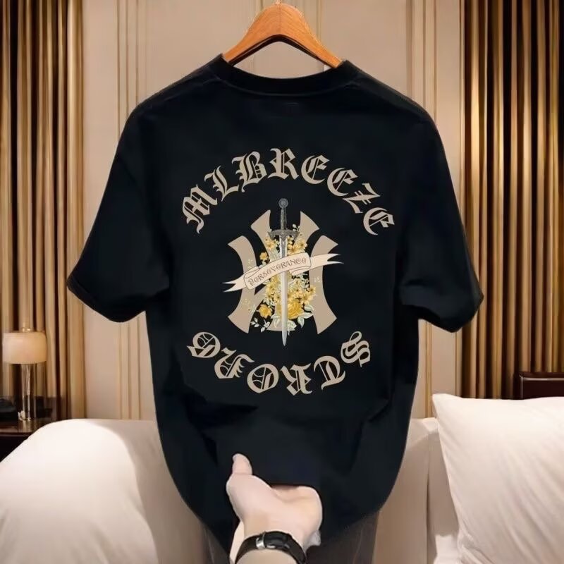 National trendy summer 2025 camiseta de manga corta hombre estampado cuello redondo cuerpo adolescente legging suelto camiseta pic 11