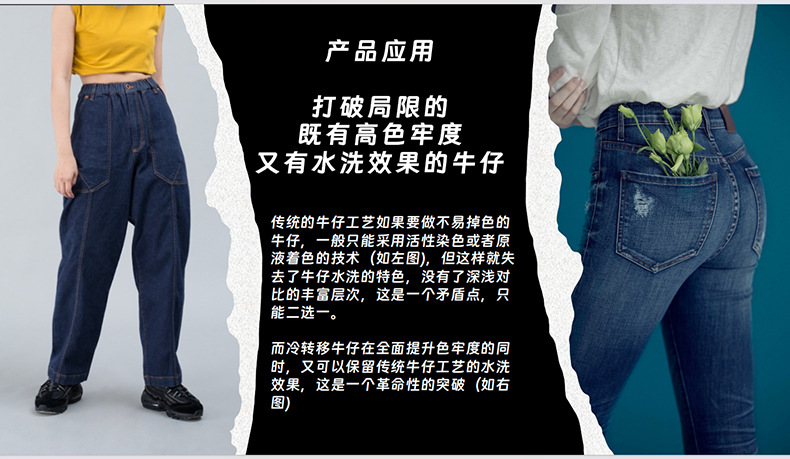 2024年春季新品冷转移面料牛仔裤女宽松高腰垂感阔腿拖地长裤详情15