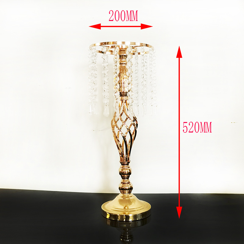 Wedding props, table flowers, crystal candlesticks, twisted flower ornaments, accessories, Western dining table decorations, electroplated road leads, cross-border consignment pic 5