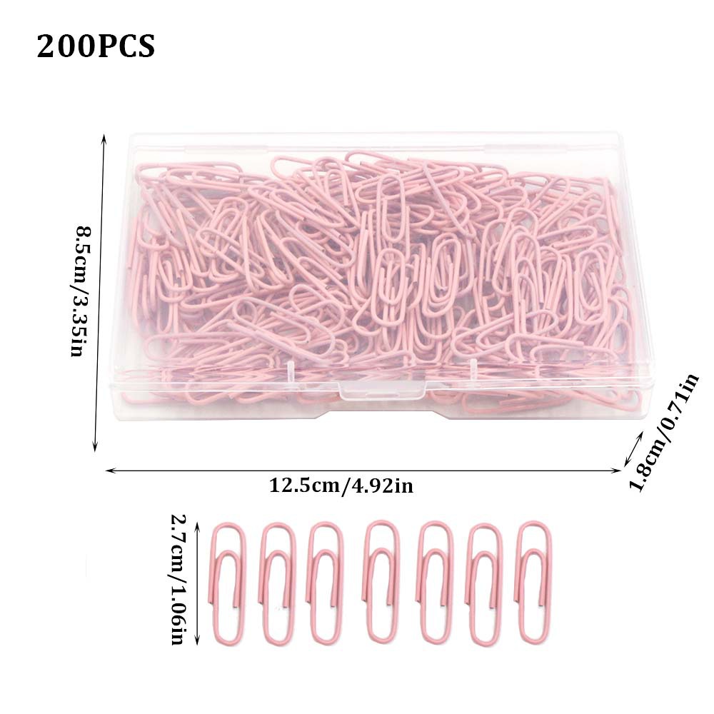 批发200枚/盒38MM彩色包塑回形针收纳文具回旋别针书签试卷标记曲别针详情11