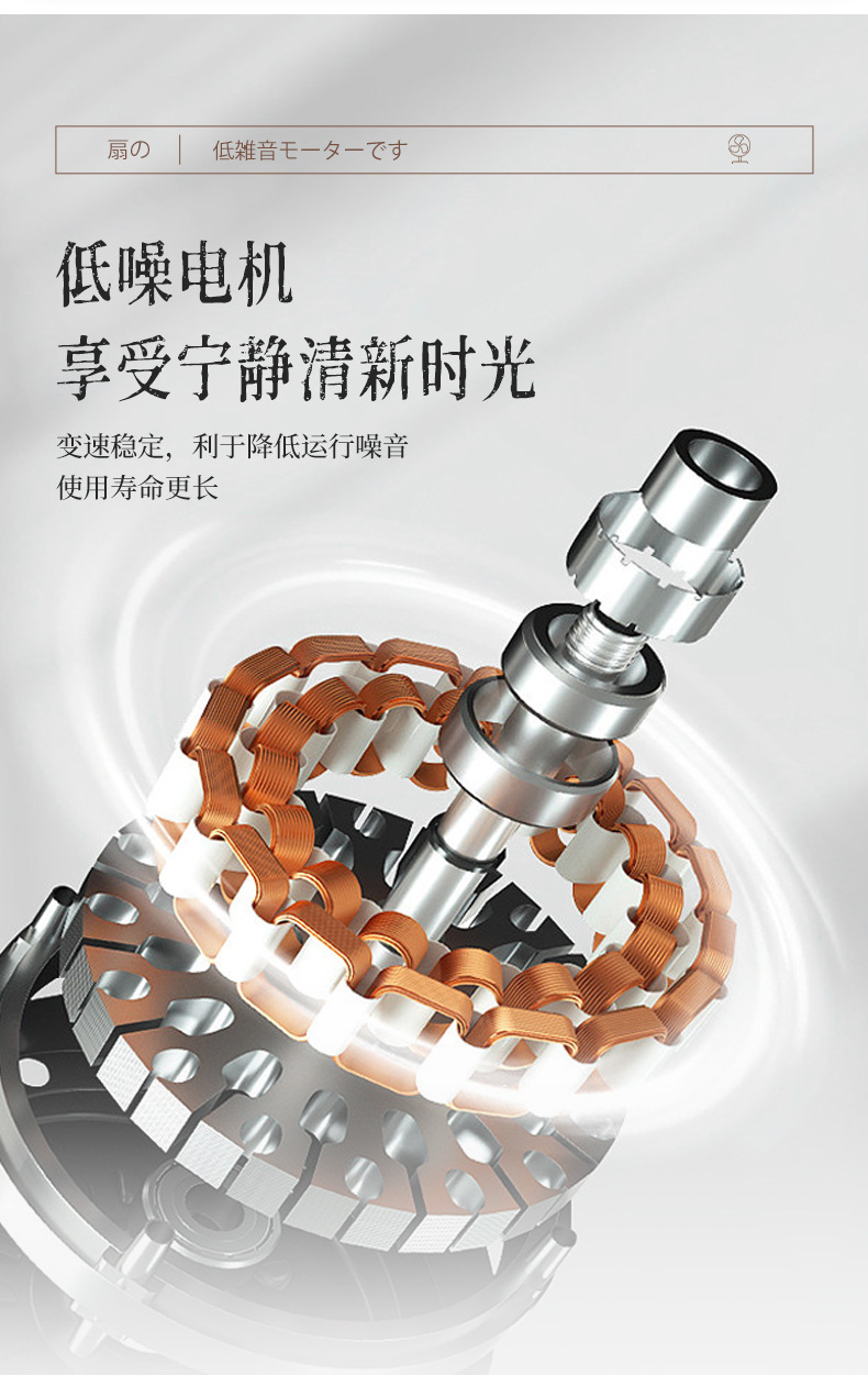 卡西道夫小风扇办公桌面电风扇USB6寸摇头可充电台式床头扇长续航详情22