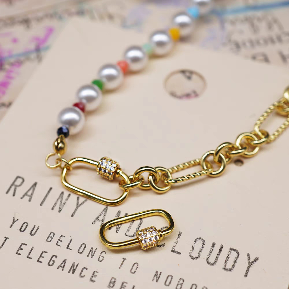 跨境外贸AAA高档锆石心形螺纹扣吊坠微镶铜电镀金多款单吊坠饰品详情7