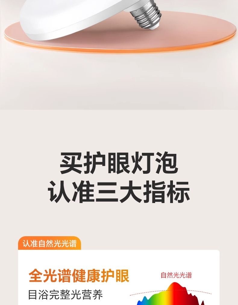 led flying saucer light E27 screw socket white light Super bright household waterproof and moisture-proof high-power energy-saving lamp Commercial restaurant chandelier pic 6