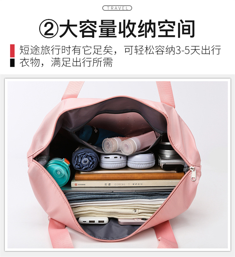 短途手提收纳包旅行包单肩大容量女男士小行李包袋健身出差待产详情9