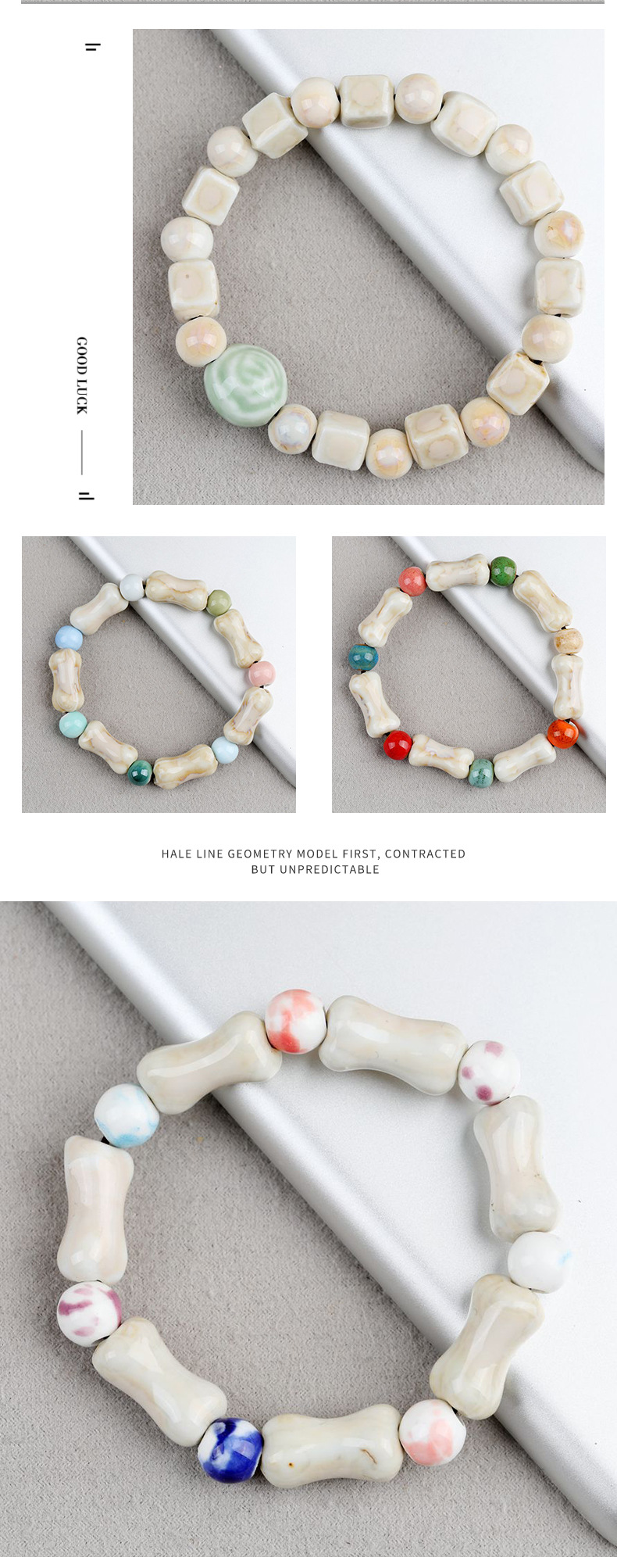 Jingdezhen New Chinese-style ethnic ceramic bone bracelet is a versatile gift for students and a traditional Chinese artistic bracelet pic 10