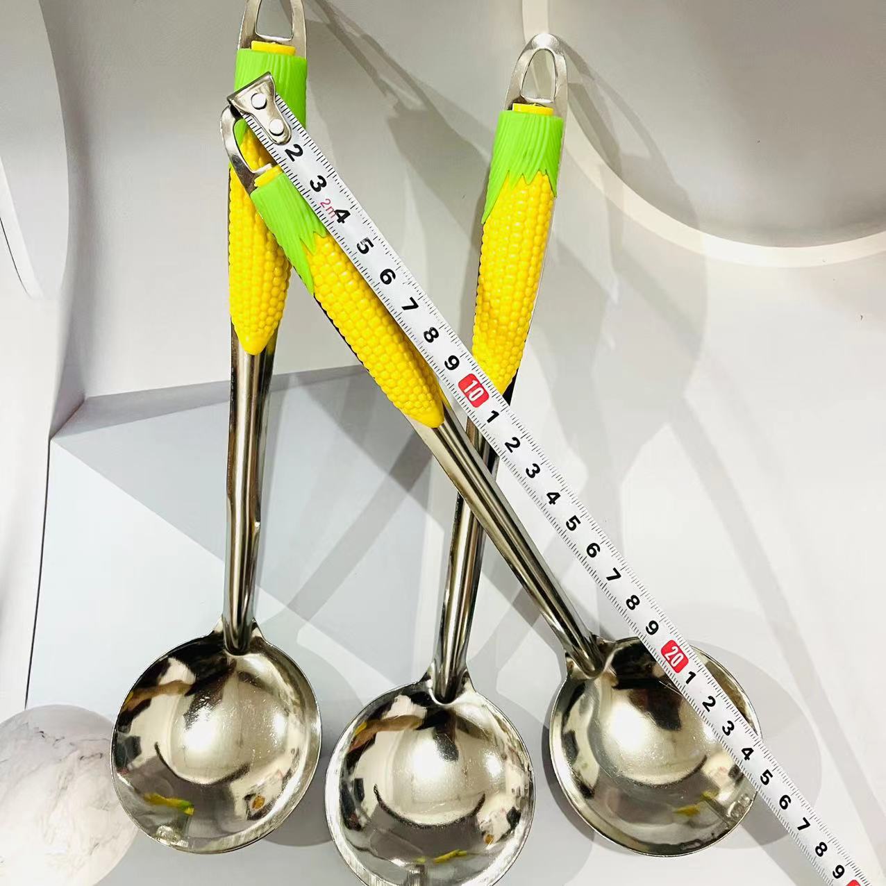 【 Zone 2-12 】 Corn soup spoon 10 per bundle 1500 per box Corn soup spoon, household kitchen thickened strainer spoon for soup and porridge, long-handled hot pot, 1 yuan supply pic 2