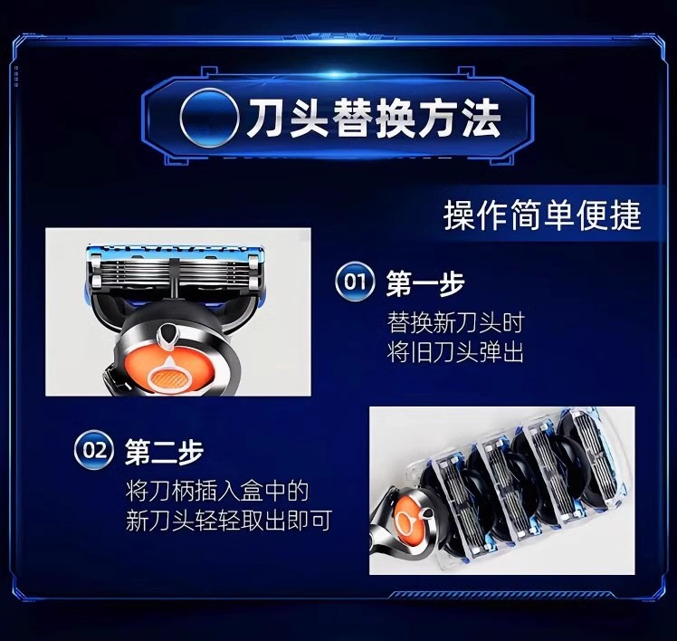 Five-layer razor, manual shaver, 5-layer blade replacement head, German craftsmanship, old-fashioned beard knife, shaving knife pic 18