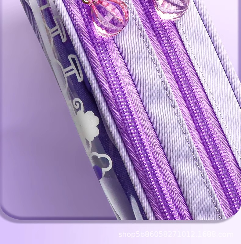 三丽鸥库洛米笔袋女生玉桂狗双层文具盒高颜值多功能笔袋可爱女孩详情12