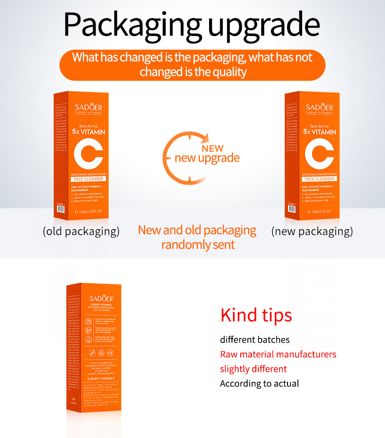 全英文SADOER五重维C提亮护肤礼盒 护肤品套盒跨境外贸批发详情5