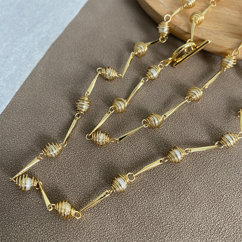 金属锁骨链百搭项链女款设计新款珍珠项链高级感轻奢小众配饰叠戴详情4