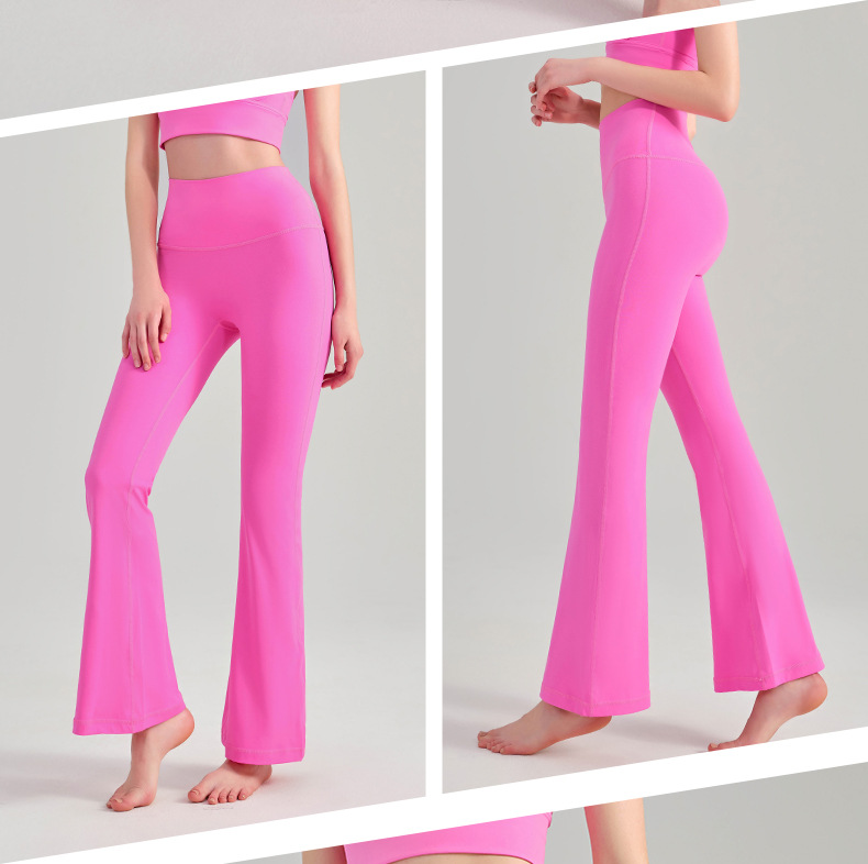 NS Youth Edition Nude Yoga flared Pants, high-waisted and hip-lifting yoga wear for women, new fitness tight slightly flared yoga pants pic 23