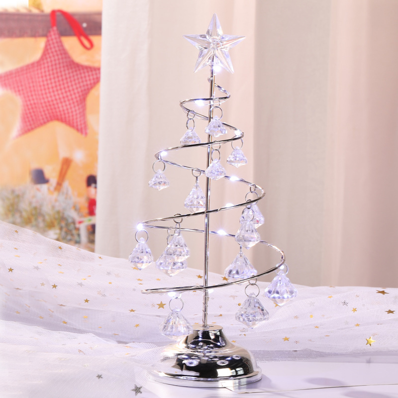 Christmas decorations, gifts, electroplated ironwork trees, LED illuminated crystal Christmas trees, crystal display stands, ornaments, night lights pic 13