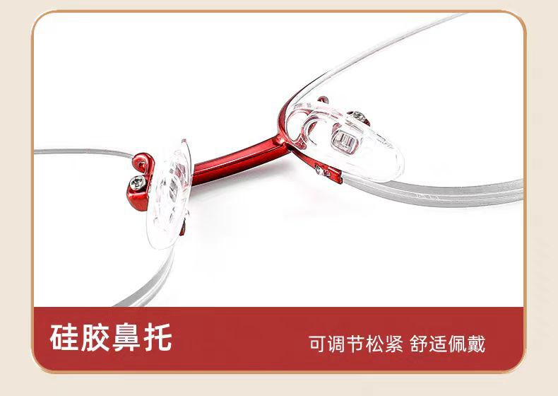 The new semi-framed anti-blue light reading glasses for women are elegant and youthful. They are high-definition and eye-protecting reading glasses for the elderly pic 20