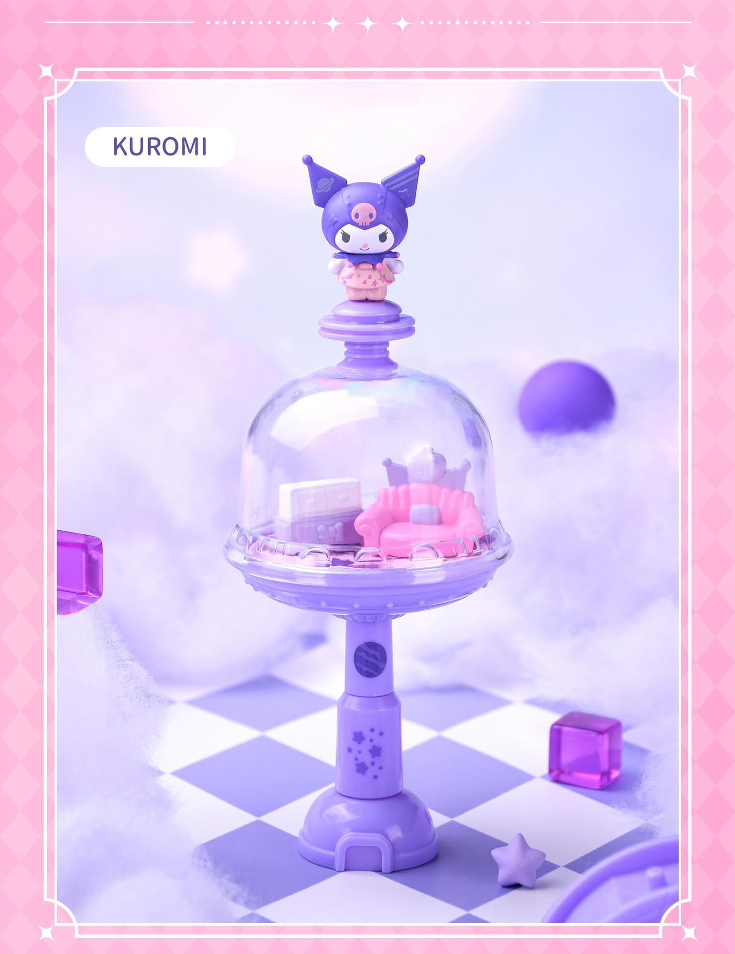 The official Sanrio family Dream Territory series blind box features a cute KT cat-themed decorative nest pic 12