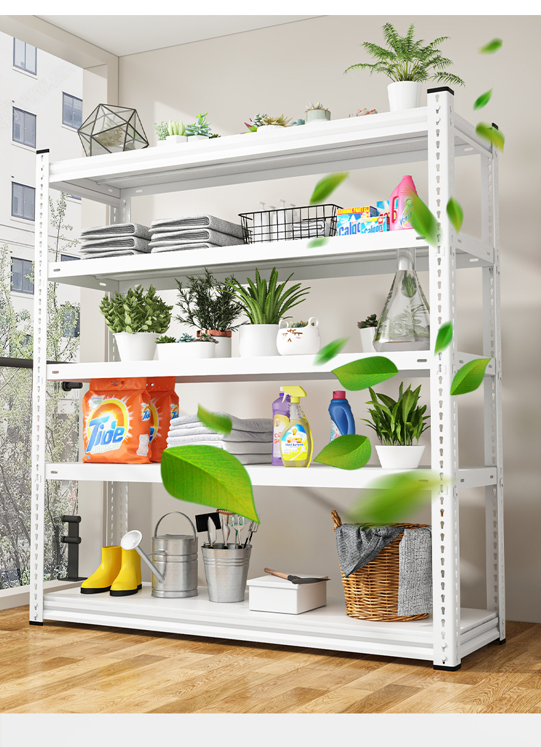 跨境专供货架置物架多层厨房微波炉收纳家用阳台落地仓库角钢架子详情10