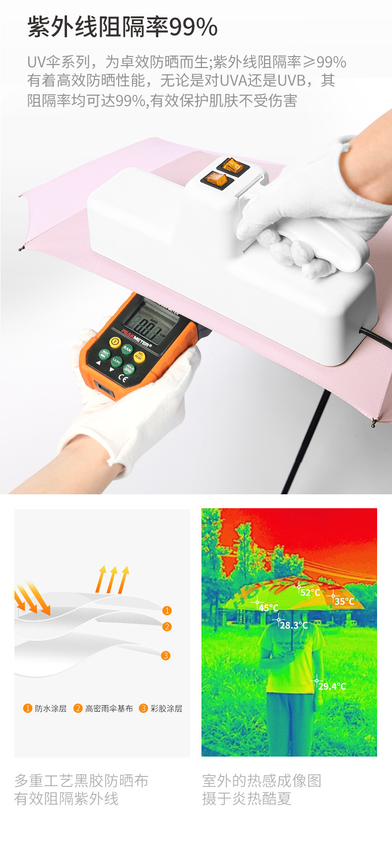 伞批发雨伞防晒遮阳伞黑胶三折反向女生太阳伞晴雨两用自动伞工厂详情45